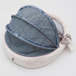 Louisdog（ルイスドッグ）犬用ベッド Denim Cradle Beige Pink デニム クレイドル ベージュ ピンク