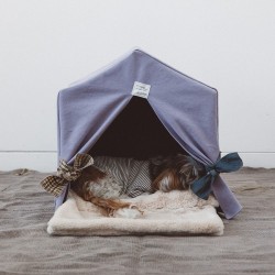 Louisdog（ルイスドッグ）Organic Peekaboo/Oxford Lavender Petit オーガニック ピーカブ オックスフォード ラベンダー