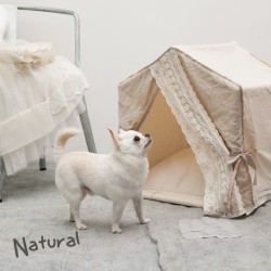 Louisdog（ルイスドッグ）犬用ベッド Peekaboo/Linen Secret Natural Petit ピーカブ リネン シークレット ナチュラル