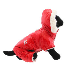Doggie Design（ドギーデザイン）ドッグウェア Red Ruffin It Dog Snow Suit Harness レッド ラフィン スノー スーツ