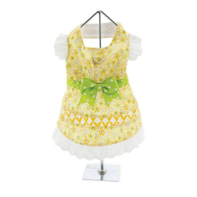 Doggie Design（ドギーデザイン）Emily Yellow Floral and Lace Dog Dress