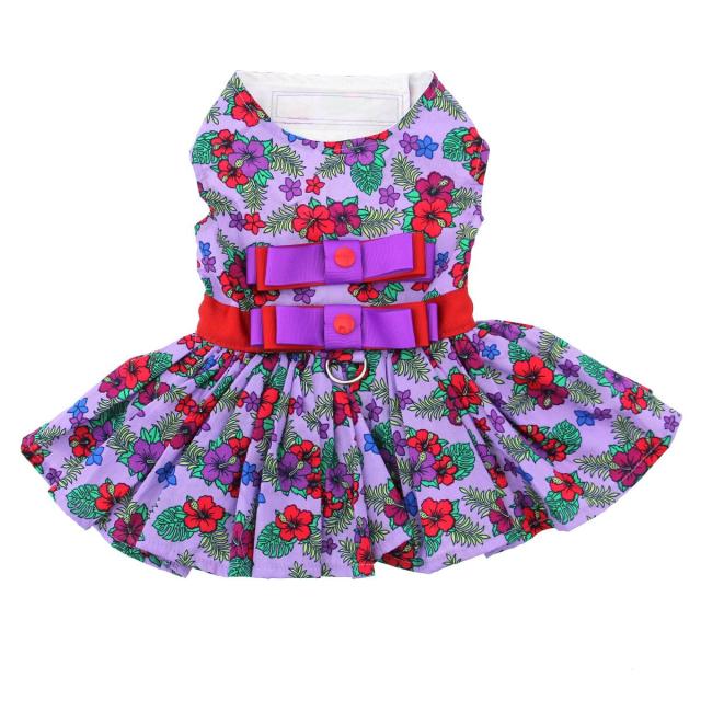 Doggie Design（ドギーデザイン）Purple and Red Floral Dress パープル レッド フローラル ドレス